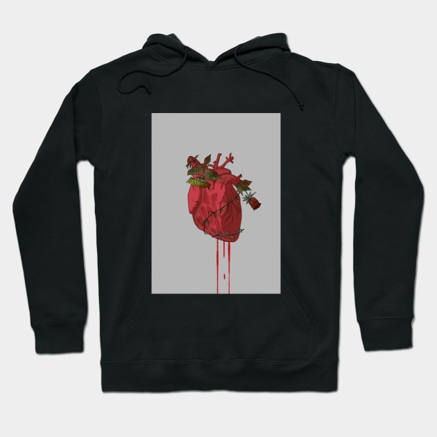 flower heart Hoodie by aesthetic shop